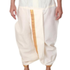 Pooja Dhoti, Traditional Pooja Dhoti, White Readymade Dhoti