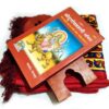 Shri Durga Shaptashati Book, Durga Path Book With Wooden Stand, Velvet Pooja Mat